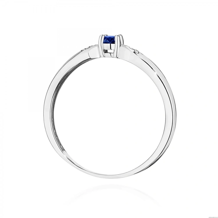 Pierścionek W0469 Szafir 0,15ct białe złoto