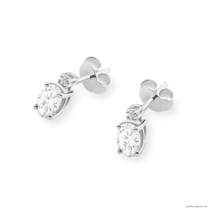 Kolczyki K0001 Diament laboratoryjny  2 x 0,40ct białe złoto