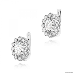 Kolczyki K0354 Diament Laboratoryjny 2 x 0,40ct białe złoto
