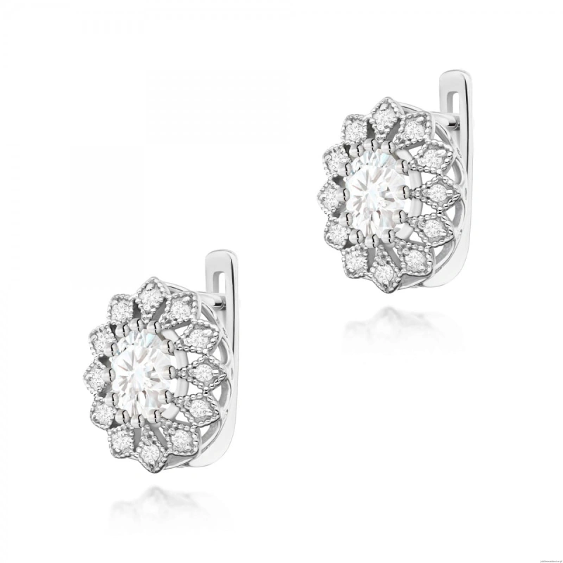 Kolczyki K0354 Diament Laboratoryjny 2 x 0,40ct białe złoto