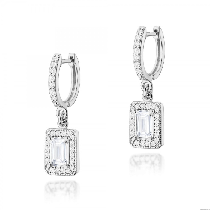 Kolczyki K0422 Diament Laboratoryjny 2 x 0,60ct białe złoto