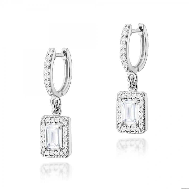 Kolczyki K0422 Diament Laboratoryjny 2 x 0,60ct białe złoto