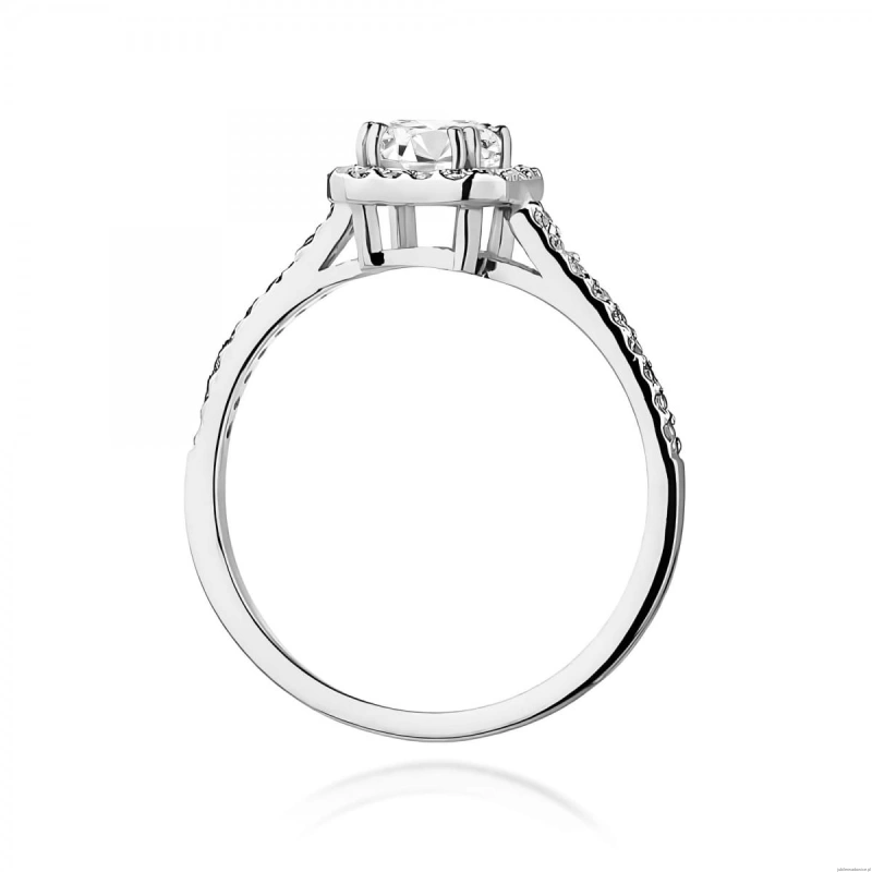 Pierścionek W0422 Diament Laboratoryjny 0,60ct białe złoto