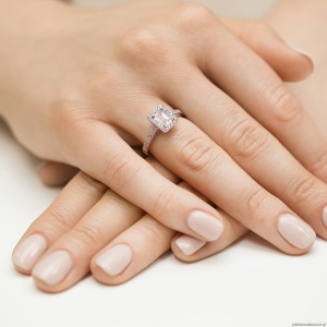 Pierścionek W0422 Diament Laboratoryjny 0,60ct różowe złoto