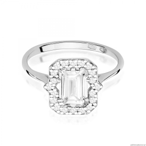 Pierścionek W0576 Diament Laboratoryjny 1.00ct białe złoto