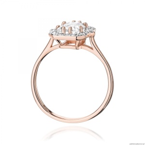 Pierścionek W0576 Diament Laboratoryjny 1.00ct różowe złoto