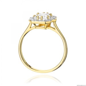 Pierścionek W0576 Diament Laboratoryjny 1.00ct żółte złoto