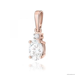 Zawieszka Z0001 Diament laboratoryjny 0,40ct różowe złoto