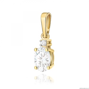 Zawieszka Z0001 Diament laboratoryjny 0,40ct żółte złoto