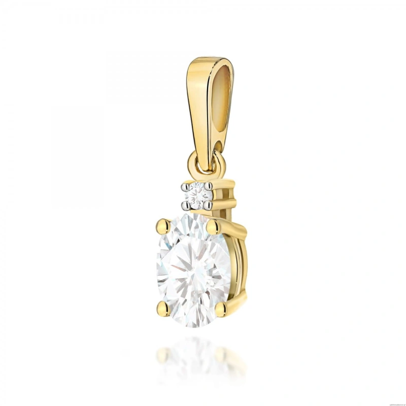 Zawieszka Z0001 Diament laboratoryjny 0,40ct żółte złoto