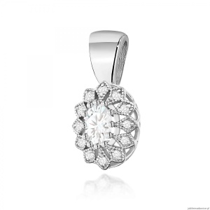 Zawieszka Z0354 Diament Laboratoryjny 0,40ct białe złoto