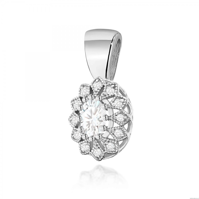 Zawieszka Z0354 Diament Laboratoryjny 0,40ct białe złoto