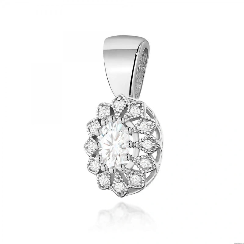 Zawieszka Z0354 Diament Laboratoryjny 0,40ct białe złoto