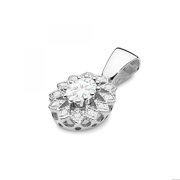 Zawieszka Z0354 Diament Laboratoryjny 0,40ct białe złoto