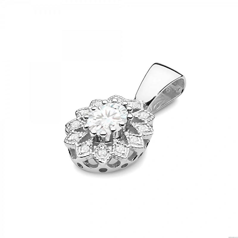 Zawieszka Z0354 Diament Laboratoryjny 0,40ct białe złoto