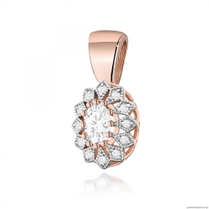 Zawieszka Z0354 Diament Laboratoryjny 0,40ct różowe złoto