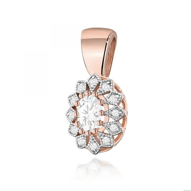 Zawieszka Z0354 Diament Laboratoryjny 0,40ct różowe złoto