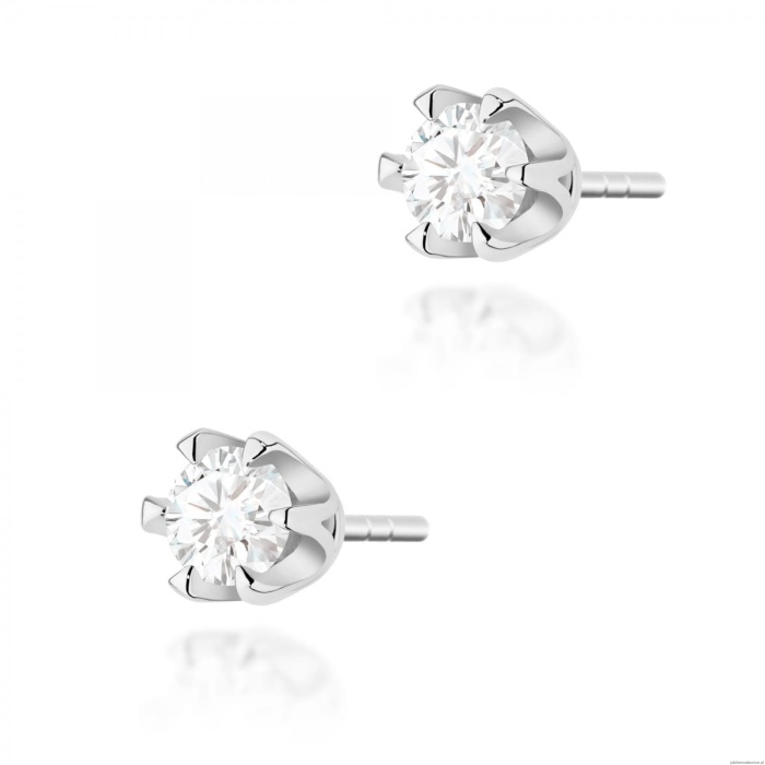 Kolczyki K0220 Diament 2 x 0,25ct białe złoto