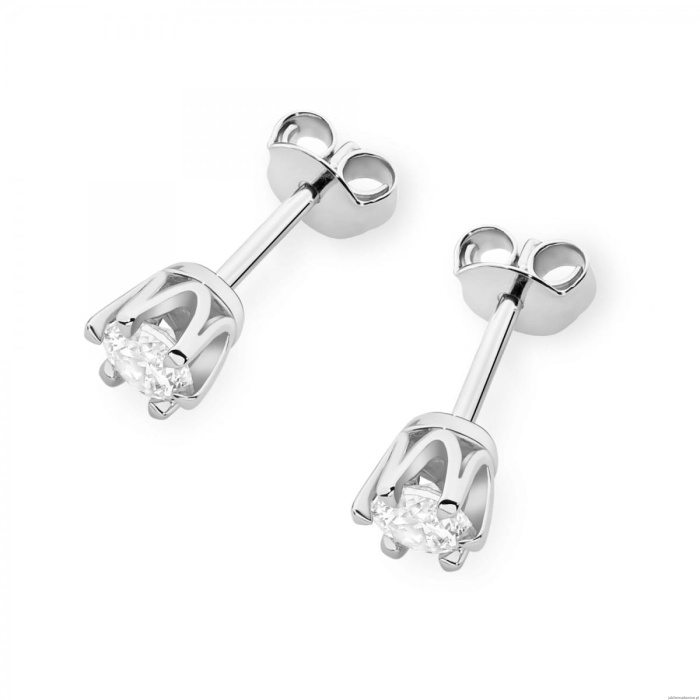 Kolczyki K0220 Diament 2 x 0,25ct białe złoto