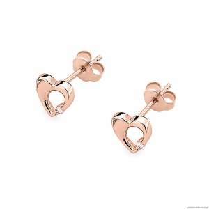 Kolczyki K0020 Diament 2 x 0,0086ct różowe złoto