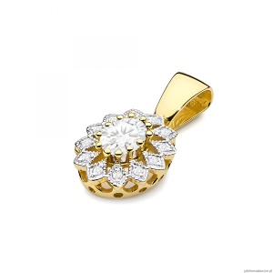 Zawieszka Z0354 Diament Laboratoryjny 0,40ct żółte złoto