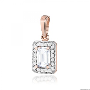 Zawieszka Z0422 Diament Laboratoryjny 0,60ct różowe złoto