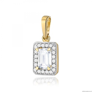 Zawieszka Z0422 Diament Laboratoryjny 0,60ct żółte złoto