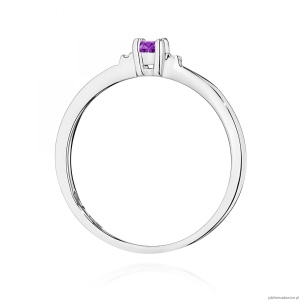 Pierścionek W0464 Ametyst 0,10ct białe złoto