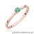 Pierścionek W0464 Szmaragd 0,15ct różowe złoto