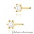 Kolczyki K0222 Diament Laboratoryjny 2 x 0,10ct żółte złoto sztyft zakręcany