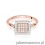 Pierścionek W0574 z diamentami różowe złoto