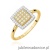 Pierścionek W0574 z diamentami żółte złoto