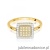 Pierścionek W0574 z diamentami żółte złoto