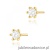 Kolczyki K0222 Diament Laboratoryjny 2 x 0,15ct żółte złoto