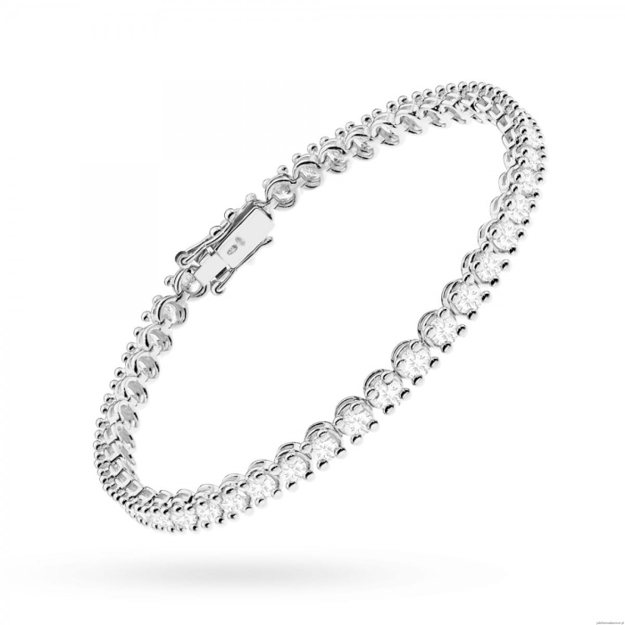 Bransoletka B0028 z diamentami białe złoto