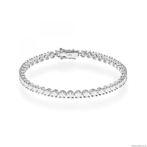 Bransoletka B0028 z diamentami laboratoryjnymi białe złoto