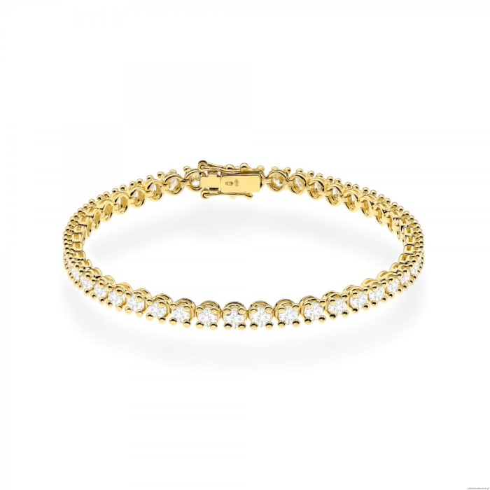 Bransoletka B0028 z diamentami żółte złoto