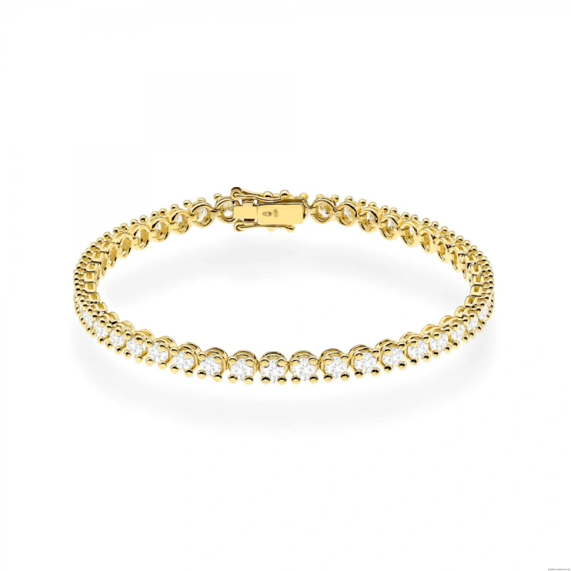 Bransoletka B0028 z diamentami żółte złoto