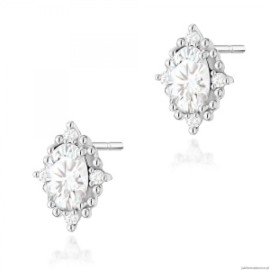 Kolczyki K0512 Diament Laboratoryjny 2 x 0,25ct białe złoto