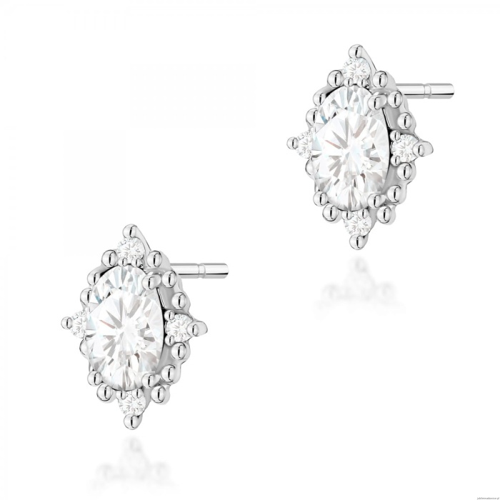 Kolczyki K0512 Diament Laboratoryjny 2 x 0,25ct białe złoto