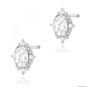 Kolczyki K0512 Diament Laboratoryjny 2 x 0,25ct białe złoto sztyft zakręcany