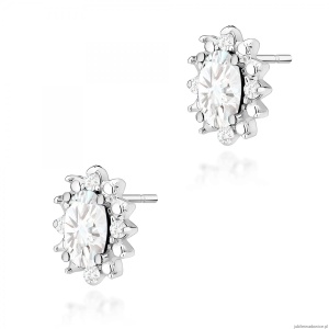 Kolczyki K0513 Diament Laboratoryjny 2 x 0,25ct białe złoto