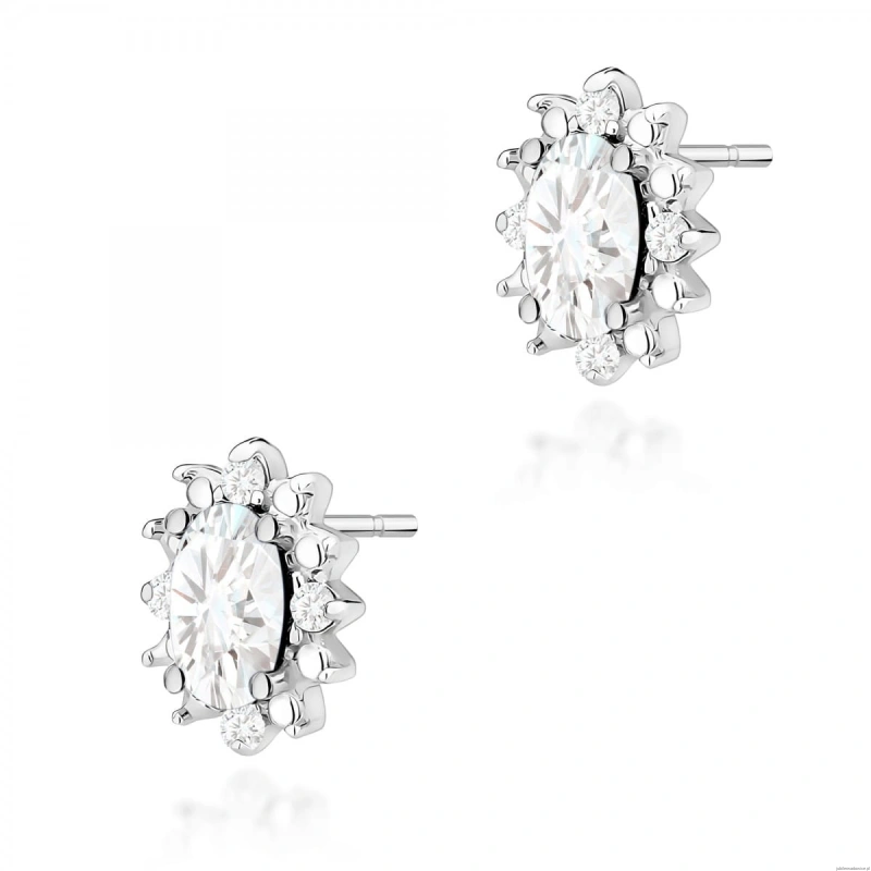 Kolczyki K0513 Diament Laboratoryjny 2 x 0,25ct białe złoto