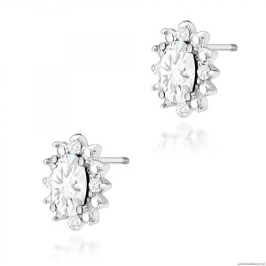 Kolczyki K0513 Diament Laboratoryjny 2 x 0,25ct białe złoto sztyft zakręcany