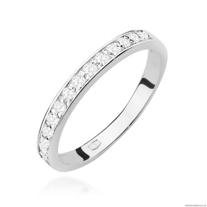 Pierścionek W0446 z diamentami laboratoryjnymi białe złoto