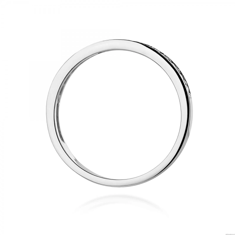 Pierścionek W0446 z diamentami laboratoryjnymi białe złoto
