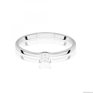 Pierścionek W0586 Diament Laboratoryjny 0,15ct białe złoto