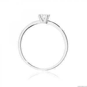 Pierścionek W0586 Diament Laboratoryjny 0,15ct białe złoto