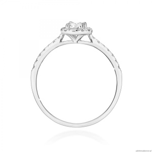 Pierścionek W0584 Diament Laboratoryjny 0,30ct białe złoto