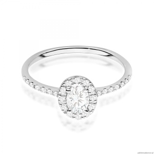 Pierścionek W0584 Diament Laboratoryjny 0,30ct białe złoto